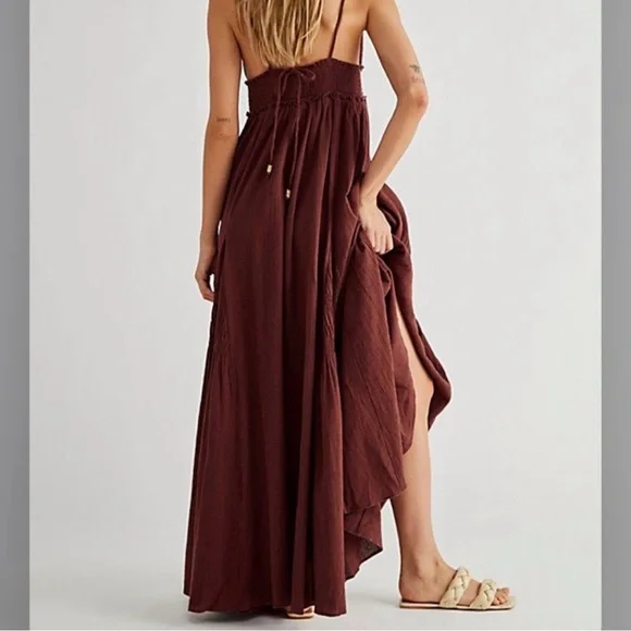 Free People Endless Summer Heat Haze Smocked Triangle Maxi Dress - Picture 2 of 9